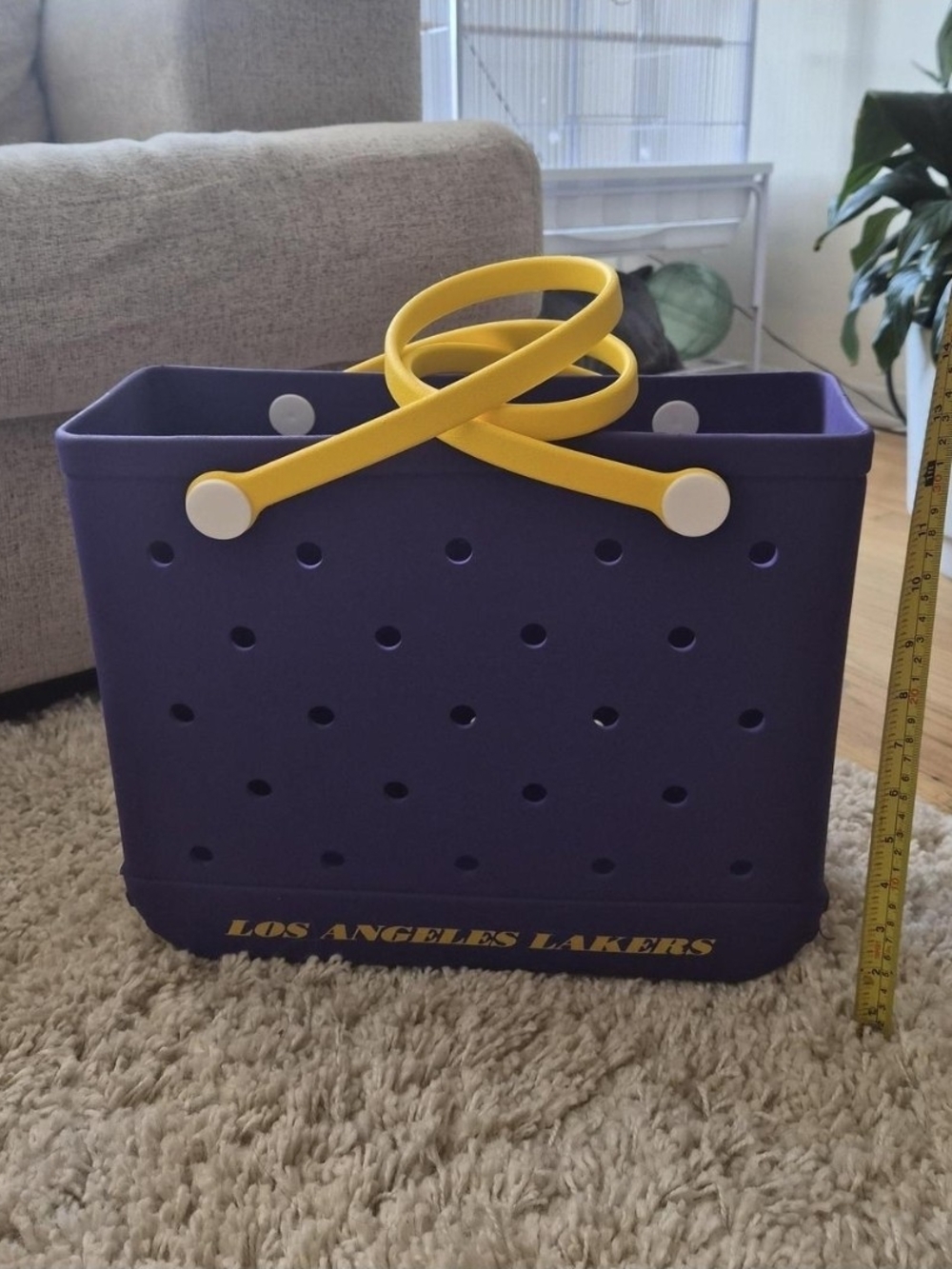 Los Angeles LAKERS Croc Style Tote